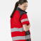 Chaleco softshell alta visibilidad unisex S9232. Color rojo/gris oscuro.