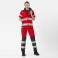 Chaleco softshell alta visibilidad unisex S9232. Color rojo/gris oscuro.