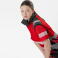 Chaleco softshell alta visibilidad unisex S9232. Color rojo/gris oscuro.