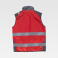 Chaleco softshell alta visibilidad unisex S9232. Color rojo/gris oscuro.
