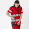 Chaleco softshell alta visibilidad unisex S9232. Color rojo/gris oscuro.
