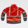 Parka alta visibilidad unisex S9262. Color rojo/gris oscuro.