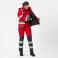 Parka alta visibilidad unisex S9262. Color rojo/gris oscuro.