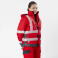 Parka alta visibilidad unisex S9262. Color rojo/gris oscuro.