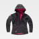 Chaqueta softshell con capucha combinada mujer S9494. Color negro/rosa rosa.