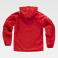 Chaqueta softshell con capucha combinada unisex S9499. Color rojo/negro.