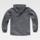Chaqueta softshell con capucha combinada unisex S9499. Color gris/azul celeste.