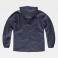 Chaqueta softshell con capucha combinada unisex S9499. Color azul marino/verde lima.