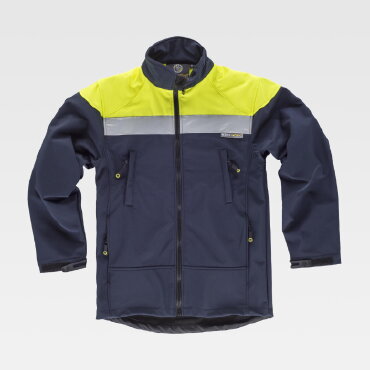 Chaqueta softshell alta visibilidad combinada unisex S9505