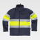 Chaqueta softshell alta visibilidad combinada unisex S9520. Color azul marino/amarillo a. V..