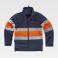Chaqueta softshell alta visibilidad combinada unisex S9520. Color azul marino/naranja a. V..