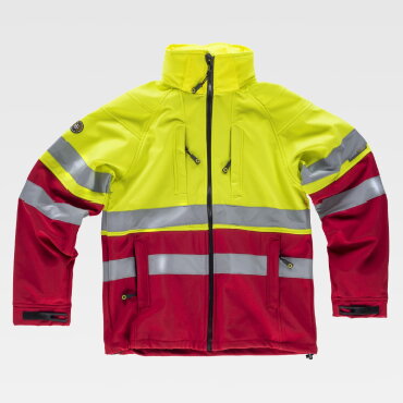 Chaqueta softshell alta visibilidad con capucha unisex S9525