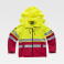 Chaqueta softshell alta visibilidad con capucha unisex S9525. Color rojo amarillo a. V..