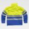 Chaqueta softshell alta visibilidad con capucha unisex S9525. Color azul ina/amarillo a. V..