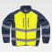 Chaqueta softshell alta visibilidad acolchada unisex S9605. Color azul marino/amarillo a. V..