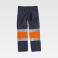 Pantalón softshell alta visibilidad multibolsillos unisex S9820. Color azul marino/naranja a. V..