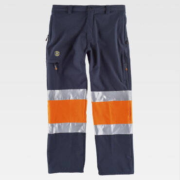Pantalón softshell alta visibilidad multibolsillos unisex S9820