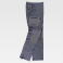 Pantalón de trabajo multibolsillos elástico unisex S9870. Color gris oscuro/negro.