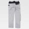 Pantalón de trabajo multibolsillos unisex WF1052. Color gris claro/negro.