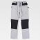 Pantalón de trabajo multibolsillos unisex WF1052. Color gris claro/negro.