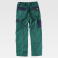 Pantalón de trabajo multibolsillos unisex WF1550. Color verde/azul marino.