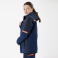 Chaqueta softshell con capucha acolchada unisex WF2758. Color azul marino/azul marino oscuro/rojo a. V..