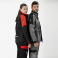 Chaqueta softshell combinada unisex WF2840. Color negro/rojo.