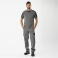 Pantalón de trabajo tejido elástico unisex WF2855. Color gris/negro.