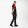 Pantalón de trabajo tejido elástico unisex WF2855. Color negro/rojo.
