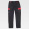 Pantalón de trabajo tejido elástico unisex WF2855. Color negro/rojo.