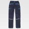 Pantalón de trabajo tejido elástico unisex WF2855. Color azul marino/azul azafata.