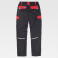Pantalón de trabajo tejido elástico unisex WF2855. Color negro/rojo.