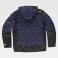 Chaqueta softshell con capucha unisex WF3020. Color azul marino/negro/amarillo fluor.
