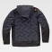 Chaqueta softshell con capucha unisex WF3020. Color gris oscuro/negro/naranja fluor.