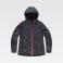 Chaqueta softshell con capucha mujer WF3025. Color gris oscuro/naranja fluor.