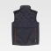 Chaleco de trabajo acolchado combinado unisex WF3026. Color gris oscuro/negro/naranja fluor.