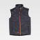 Chaleco de trabajo acolchado combinado unisex WF3026. Color gris oscuro/negro/naranja fluor.