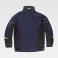 Chaqueta softshell combinado unisex WF3040. Color azul marino/negro/amarillo fluor.