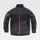 Chaqueta softshell combinado unisex WF3040. Color gris oscuro/negro/naranja fluor.