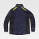 Chaqueta softshell combinado mujer WF3045. Color azul marino/negro/amarillo fluor.