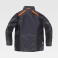 Chaqueta softshell combinado mujer WF3045. Color gris oscuro/negro/naranja fluor.