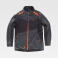 Chaqueta softshell combinado mujer WF3045. Color gris oscuro/negro/naranja fluor.