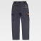 Pantalón de trabajo elástico combinado mujer WF3055. Color gris oscuro/negro/naranja fluor.