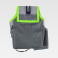 Bolsa porta herramientas multibolsillos WFA555. Color gris oscuro/verde flúor.