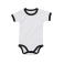 Body de manga corta sostenible bebe Antwan BZ19. Color white/black.