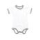 Body de manga corta sostenible bebe Antwan BZ19. Color white/heather grey.