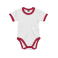 Body de manga corta sostenible bebe Antwan BZ19. Color white/red.