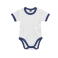 Body de manga corta sostenible bebe Antwan BZ19. Color white/nautical navy.