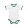 Body de manga corta sostenible bebe Antwan BZ19. Color white/kelly green organic.