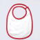 Babero sostenible niño Jerry BZ59. Color white/red.